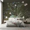 Elegant Chinoiserie Floral & Bird Wall Mural 8