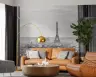 Eiffel Tower Parisian Cityscape Window View Wall Mural 6