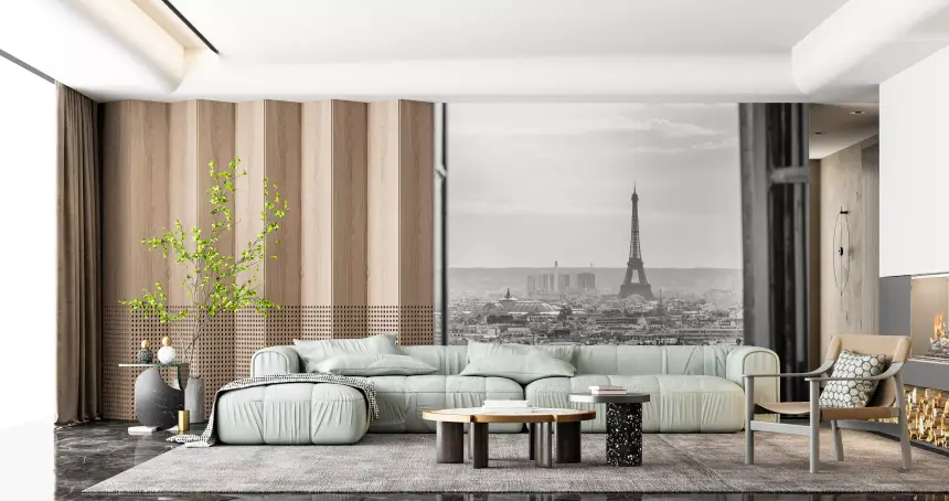 Parisian Window View Wall Mural