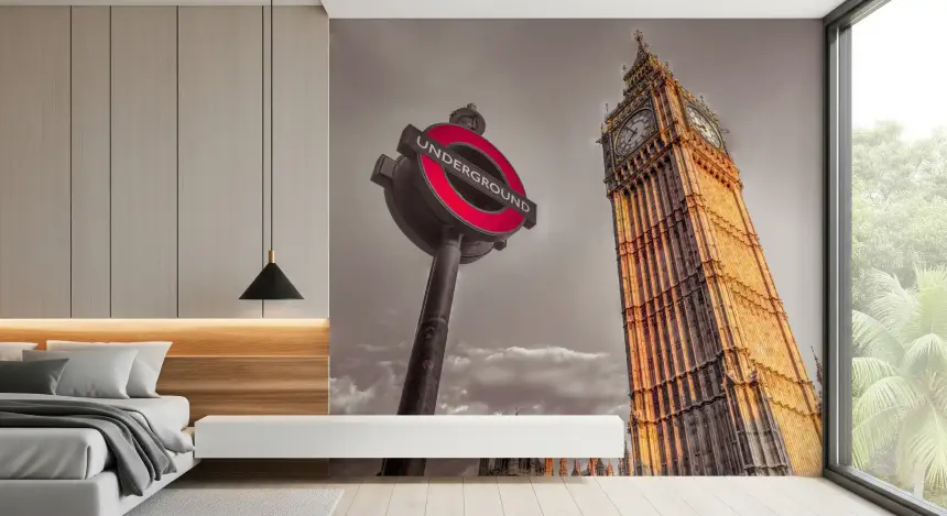 London Icons: Golden Hour Contrast Wall Mural