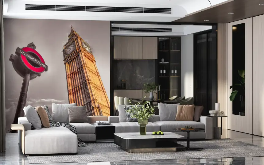 London Icons: Golden Hour Contrast Wall Mural