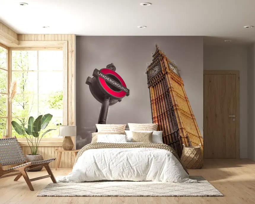 London Icons: Golden Hour Contrast Wall Mural