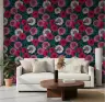 Dramatic Pink Dahlia Floral Pattern Wall Mural 7