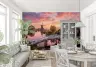 Vibrant Dutch Windmill Sunset Wall Mural 6