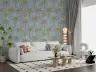Dusty Blue Tropical Palm Tree Wall Mural 8