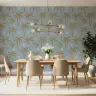 Dusty Blue Tropical Palm Tree Wall Mural 7