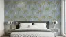 Dusty Blue Tropical Palm Tree Wall Mural 6