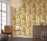 Mustard Botanical Lemon Branch Pattern Wallpaper 6