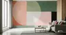 Contemporary Geometric Circles and Blocks Wall Mural 6