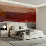 Abstract Red Landscape Textured Wall Mural 8
