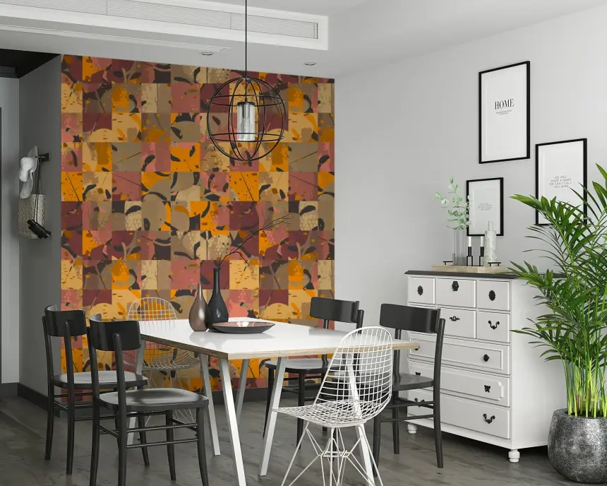 Abstract Patchwork Wall Mural