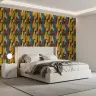 Abstract Earth Tone Vertical Organic Forms Wallpaper 6