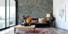 Deep Grey Ochre Lichen Stone Textured Wallpaper Mural 6