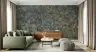 Deep Grey Ochre Lichen Stone Textured Wallpaper Mural 7