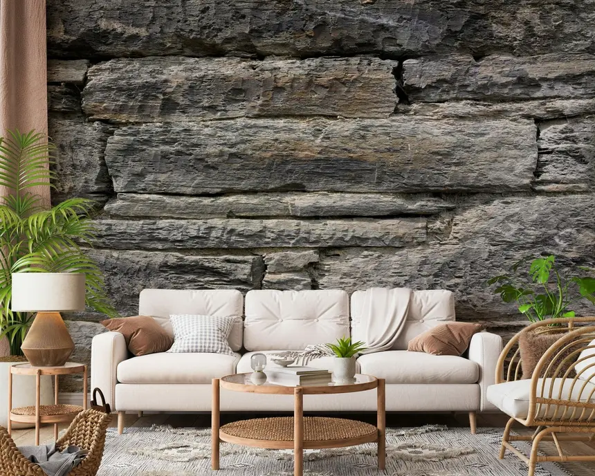 Aged Stone Wall Mural -2566573