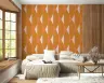 Geometric Diamond Orange and Peach Wallpaper 8