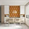 Geometric Diamond Orange and Peach Wallpaper 6