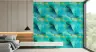 Teal and Gold Geode Marble Wallpaper 6