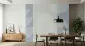 Geometric Arc Wall Mural in Blue and Grey 6