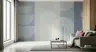 Geometric Arc Wall Mural in Blue and Grey 7