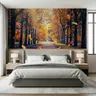 Golden Hues Autumn Woodland Avenue Wallpaper Mural 7