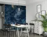 Deep Blue Marble Effect Wall Mural 7