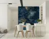 Deep Blue Marble Effect Wall Mural 6