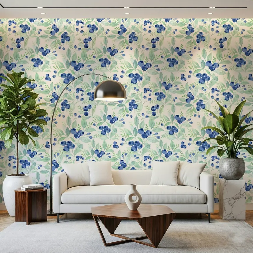 Berry Bliss Watercolor Wallpaper