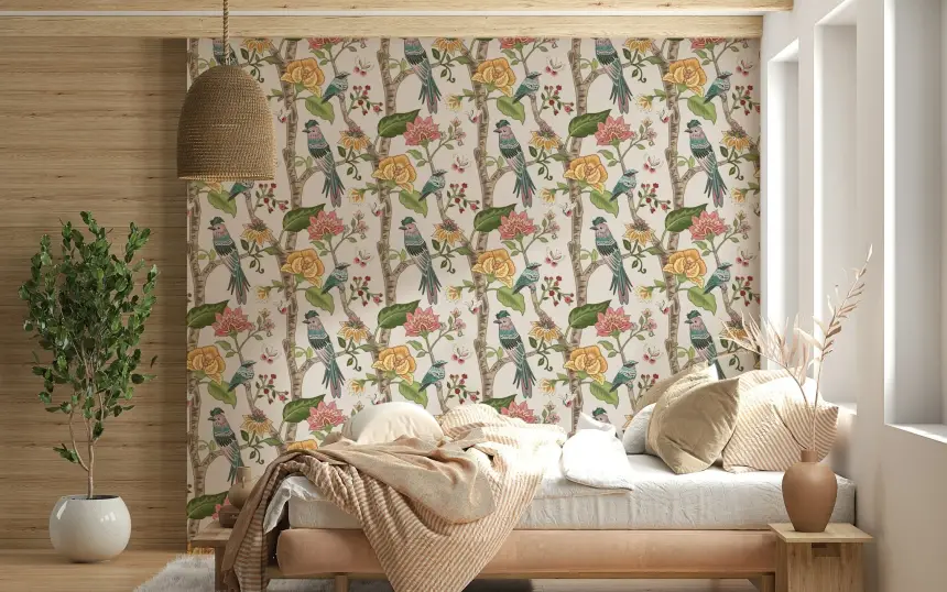 Birdsong Blooms Wallpaper -3076497