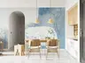 Abstract Blue and White Textured Wall Mural 8