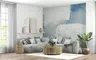 Abstract Blue and White Textured Wall Mural 7