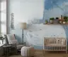 Abstract Blue and White Textured Wall Mural 6