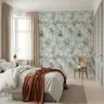 Blue Floral Chinoiserie Wallpaper 7