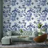 Blue Floral Bird Wallpaper 8