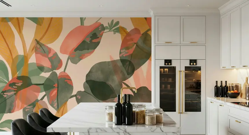 Blush Botanical Wall Mural - 2861673
