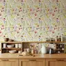 Watercolor Cottage Garden Floral Wallpaper 6