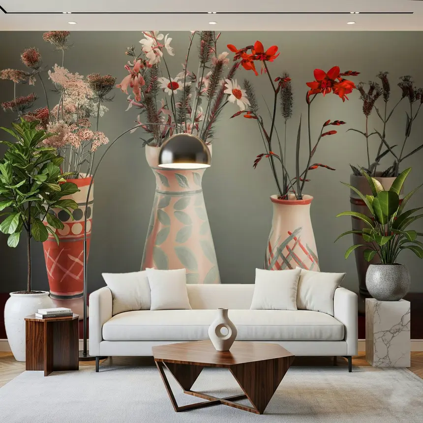 Bohemian Floral Collection Wall Mural