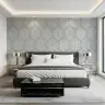 Geometric Hexagon Pattern Grey Wallpaper 8