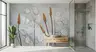 Botanical Wall Mural with Dried Flowers 6