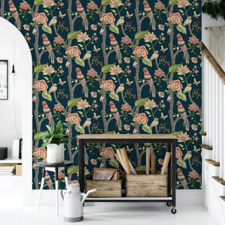 Botanical Birds Wallpaper -3076498