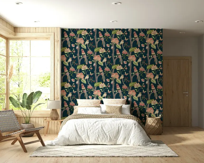 Botanical Birds Wallpaper -3076498