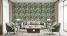Tropical Sage Green Foliage Pattern Wallpaper 7