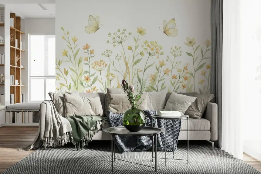 Butterfly Meadow Wall Mural