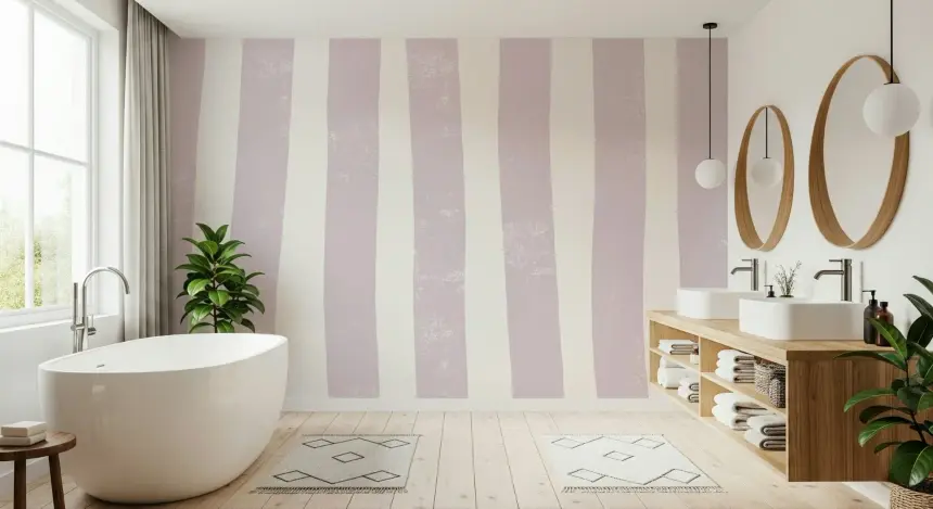 Lavender Stripes Wall Mural - 2338842