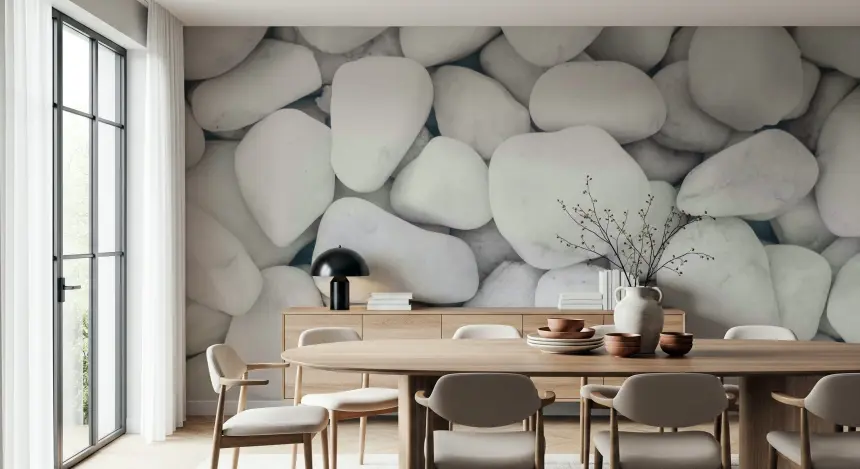 White Pebble Dream Wall Mural -2268938