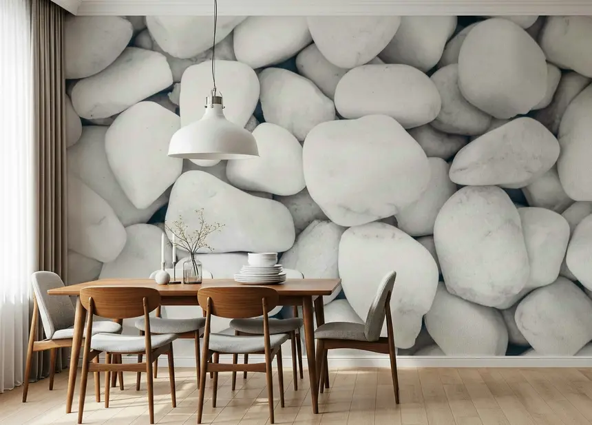 White Pebble Dream Wall Mural -2268938