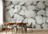 Smooth White River Stone Wall Mural 7
