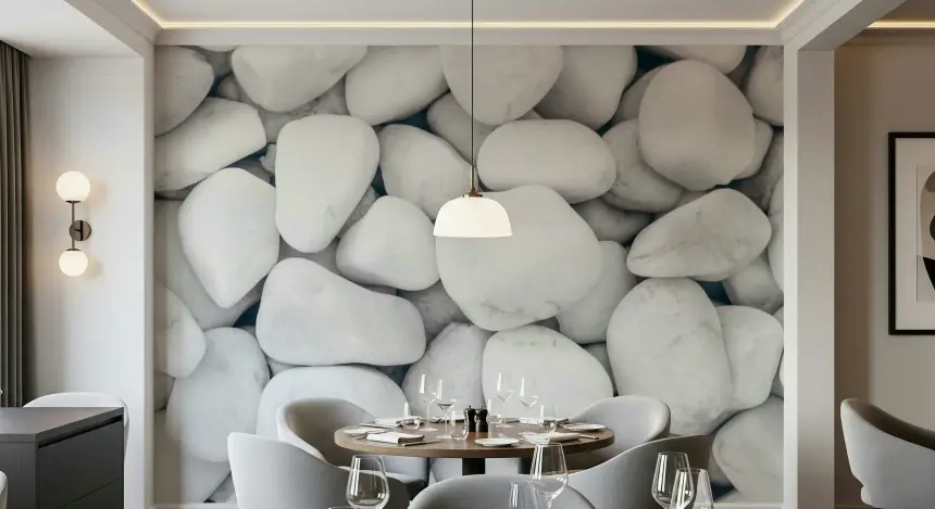 White Pebble Dream Wall Mural -2268938