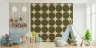 Textured Olive Green Circles Pattern Wallpaper 6