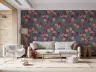 Artistic Peach and Maroon Leaf Botanical Wallpaper 8
